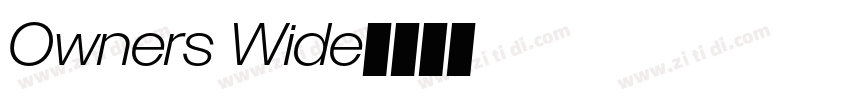 Owners Wide字体转换